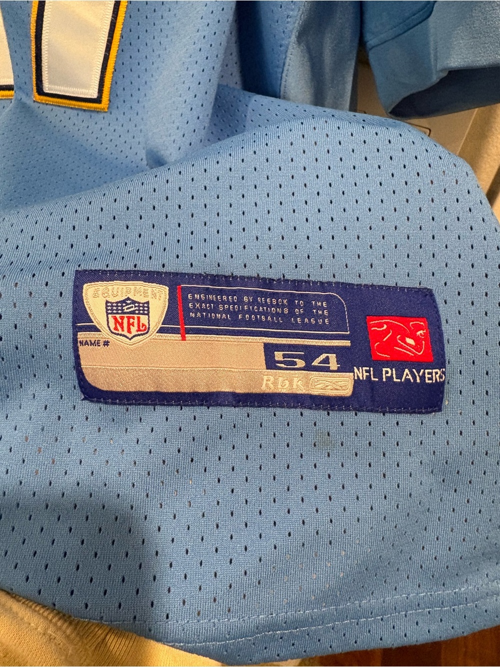San Diego Chargers Philip Rivers on field Stitched Powder Blue Jersey Size 54 - Picture 10 of 16